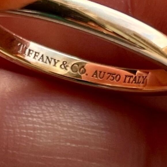 Tiffany & Co. Pink Sapphire Spinel Sugar Stack Ring 18k Rose Gold, sz 6 - Picture 4 of 5